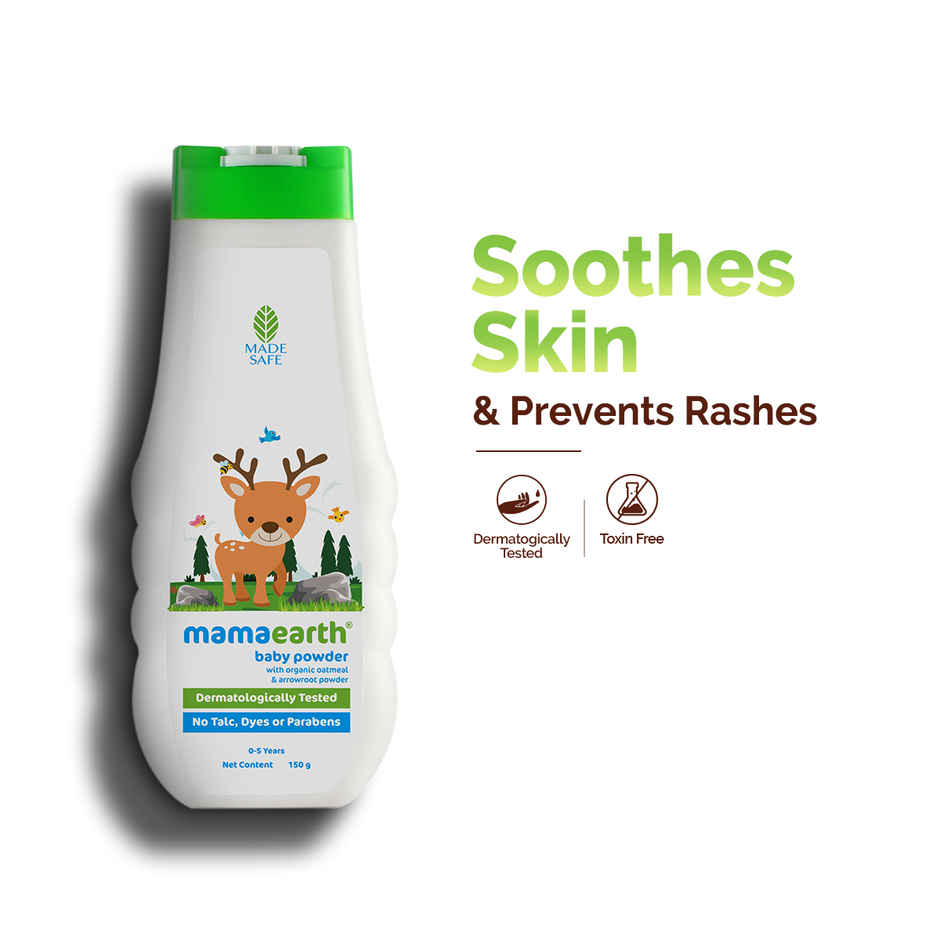 Mamaearth Dusting Powder With Organic Oatmeal & Arrowroot Powder