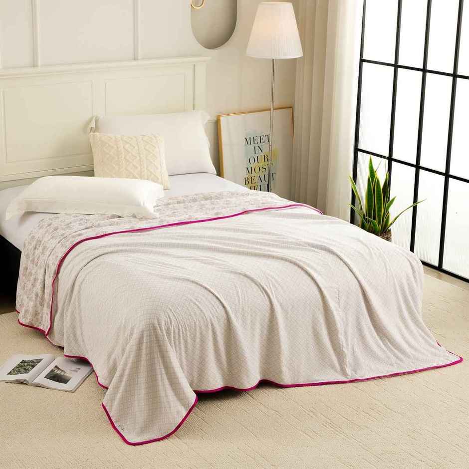 Story@home Printed Single Dohar/Duvet Cover (Cotton, Pink) (220x144x2 cms)