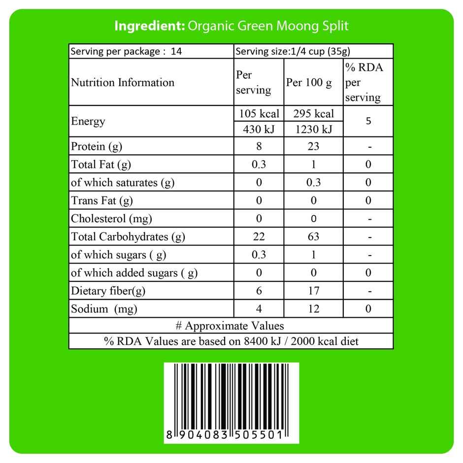 24 Mantra Organic Green Moong Dal - Split