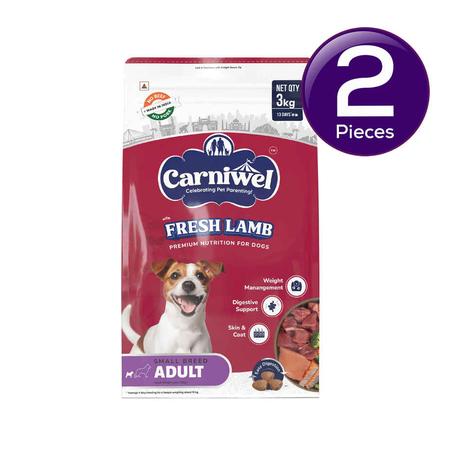 Carniwel Fresh Lamb Dry Dog Food For Small Breed | Adult Combo