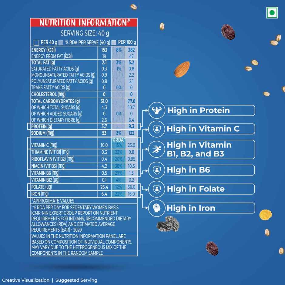Kellogg's Muesli 0% Added Sugar | 12 In 1 Power Breakfast |High Protein
