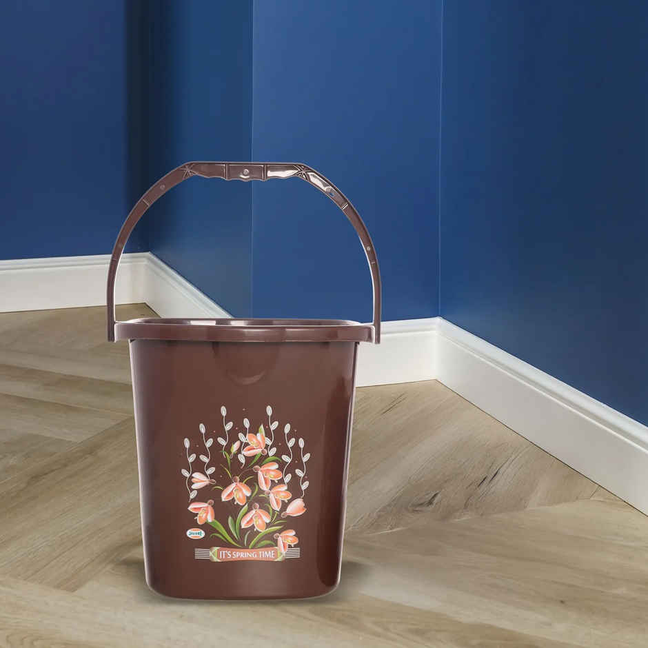 Jalore Square Plastic Bucket | Brown |25 L