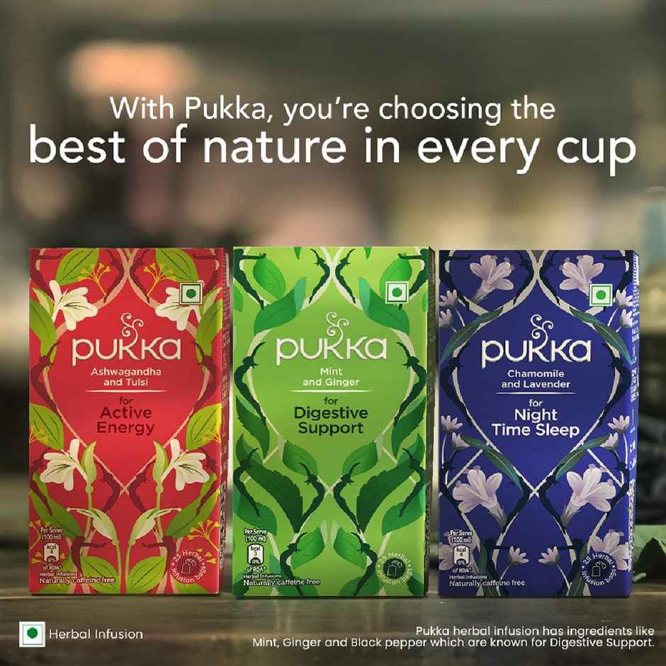 Pukka Mint and Ginger for Digestive Support I Herbal Infusion