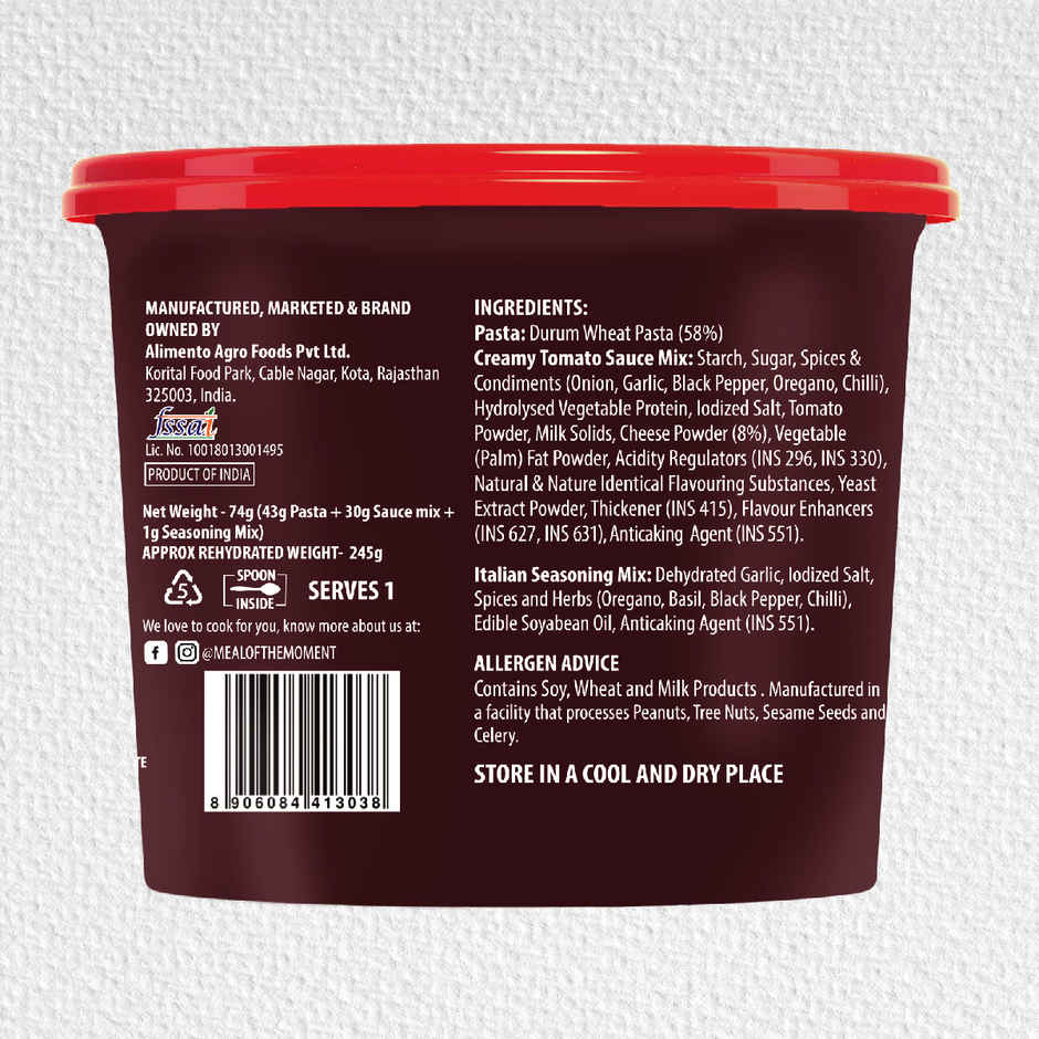 MOM Creamy Tomato Instant Pasta