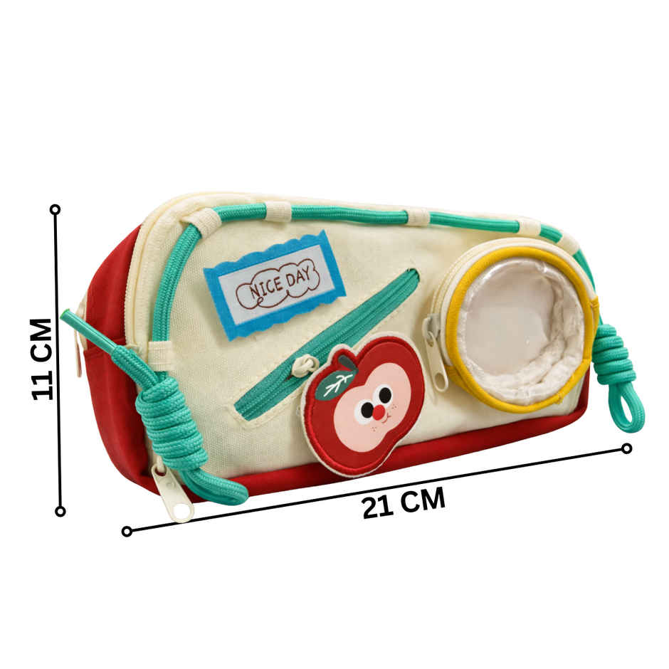 Fablue Nice Day Pencil Pouch | Red Biege