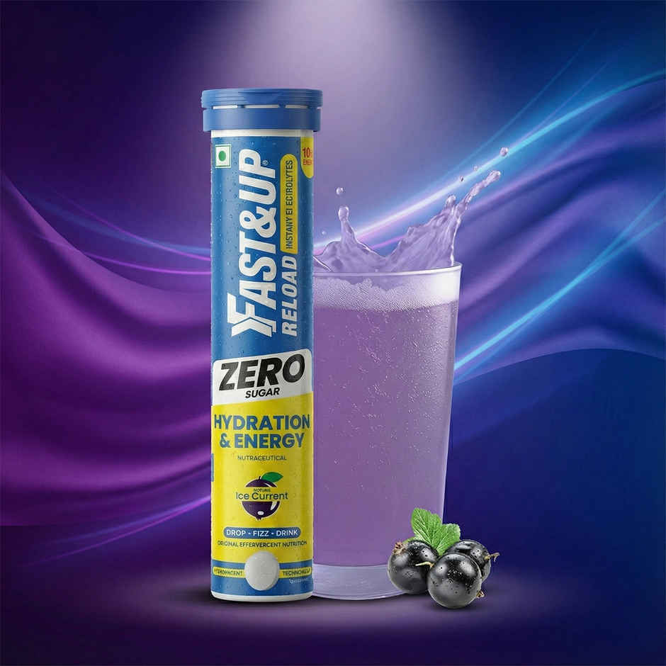Fast&up Reload Zero Sugar Energy Drink for Hydration | Ice Current Flavour