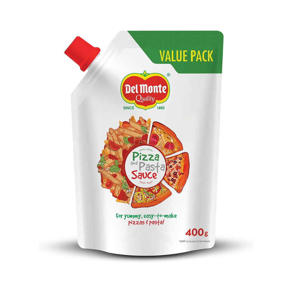 Del Monte Spaghetti Pasta(500gms) & Del Monte Pizza & Pasta Sauce Spout Pack(400gms) Combo