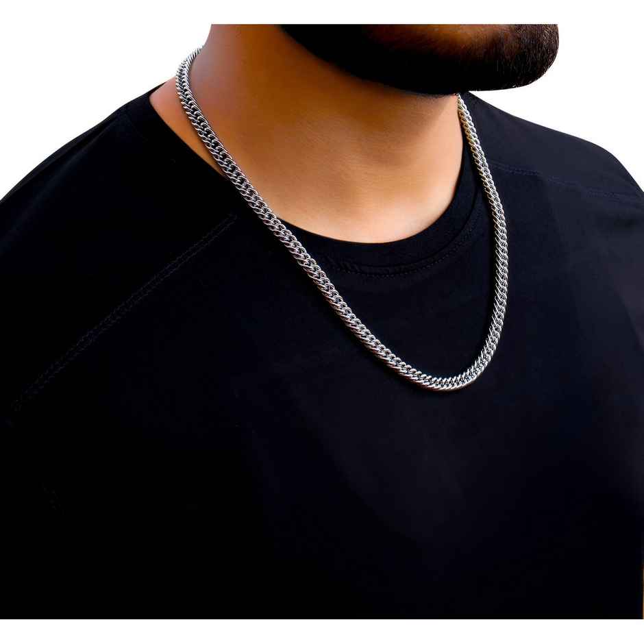 Fashion Frill Men's Interlink Chain Silver 20 Inches