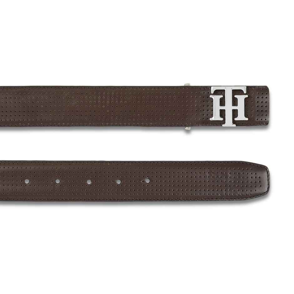 Cream Bell Double Chocolate Ice Cream Cake (500ml) & Tommy Hilfiger Men'S Leather Belt | Brown - 40 Inches (1pc) Combo