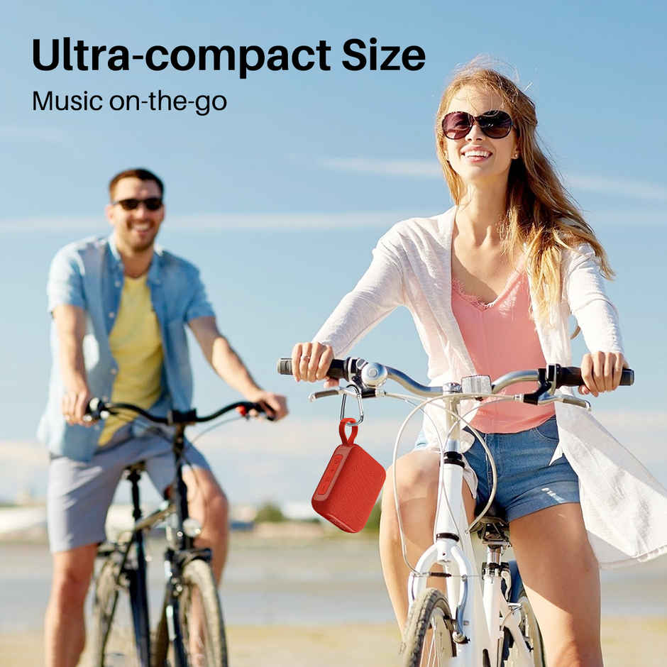 pTron Funk Wow 6W Mini Bluetooth Speaker with 10 Hrs Playtime & IPX5 Water Resistant | Red