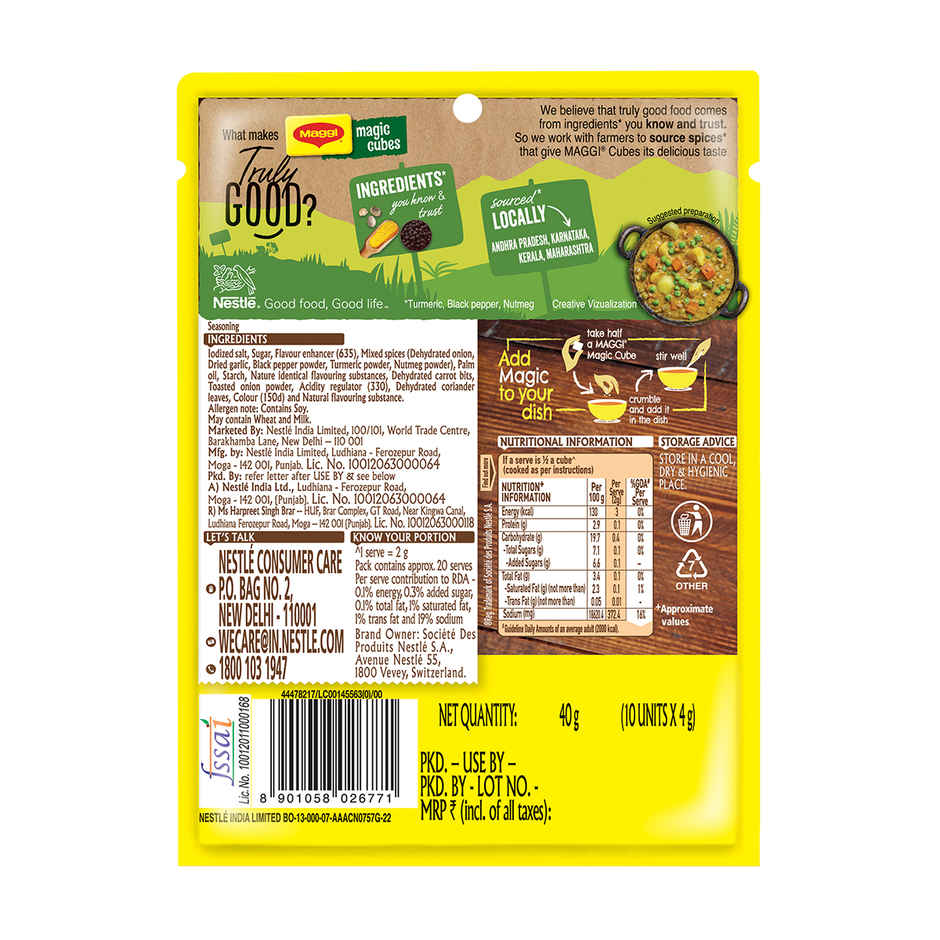 MAGGI MAGIC Cubes, Vegetarian Masala