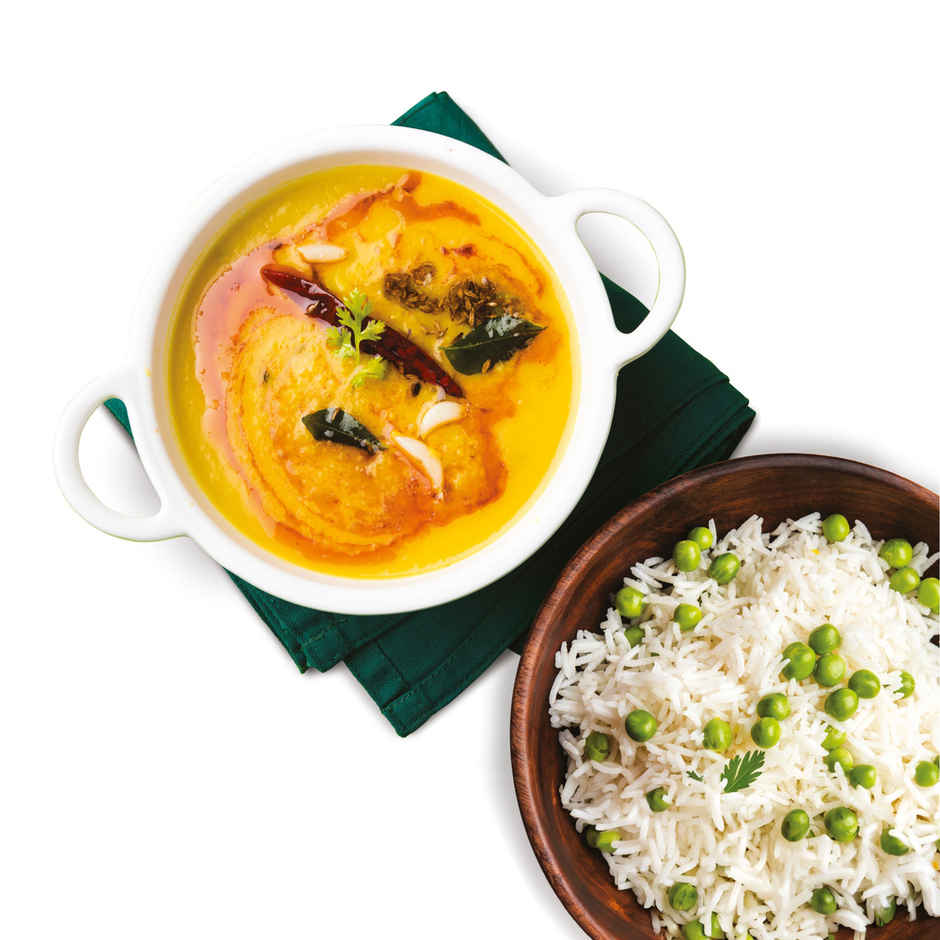 Chhapanbhog Dal Fry with Peas Pulao | Savoury & Ready-to-Eat