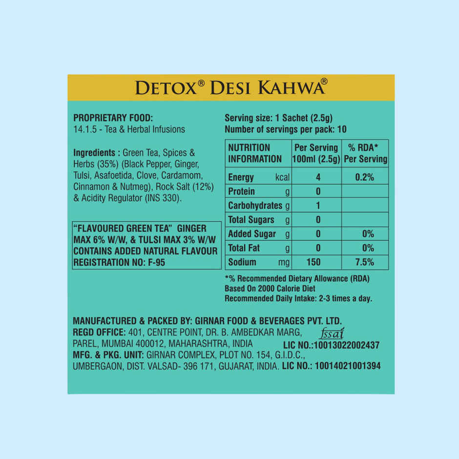 Girnar Detox Desi Kahwa Green Tea Bags
