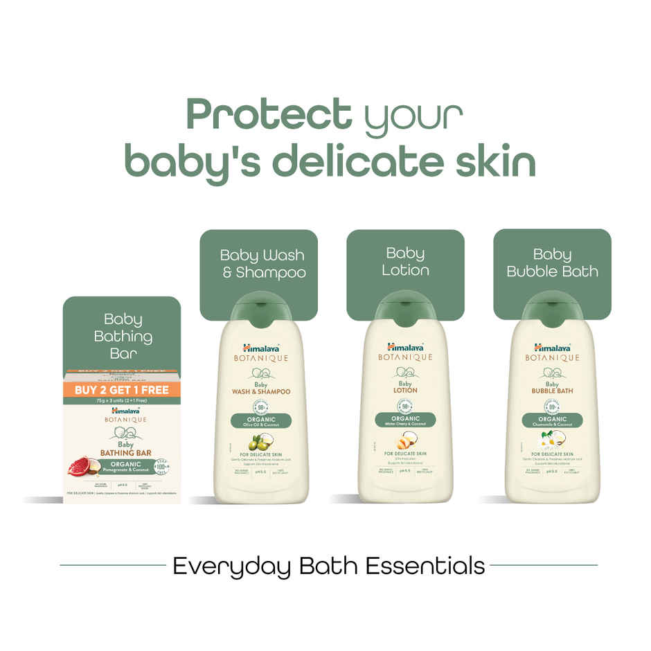 Himalaya Botanique Baby Bathing Bar | Organic | No Tears | Preserves Moisture | pH 5.5