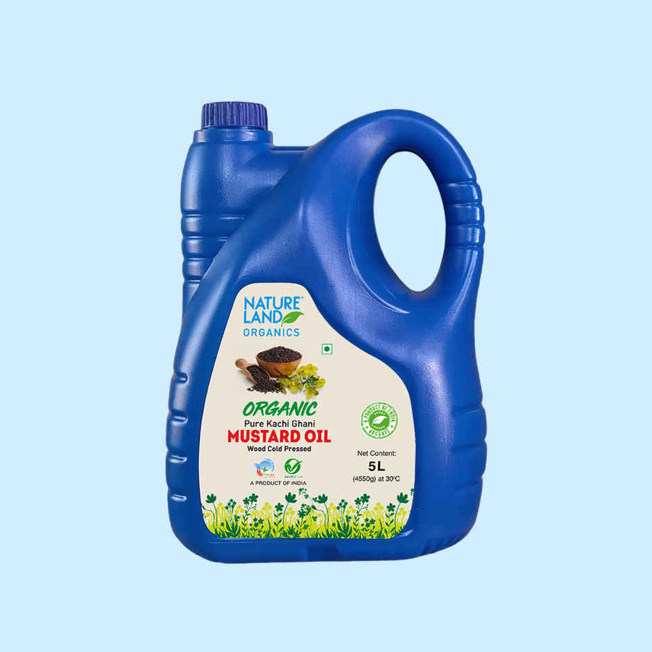 Natureland Organics Mustard (Sarson) Cold Pressed Oil | Kacchi Ghani