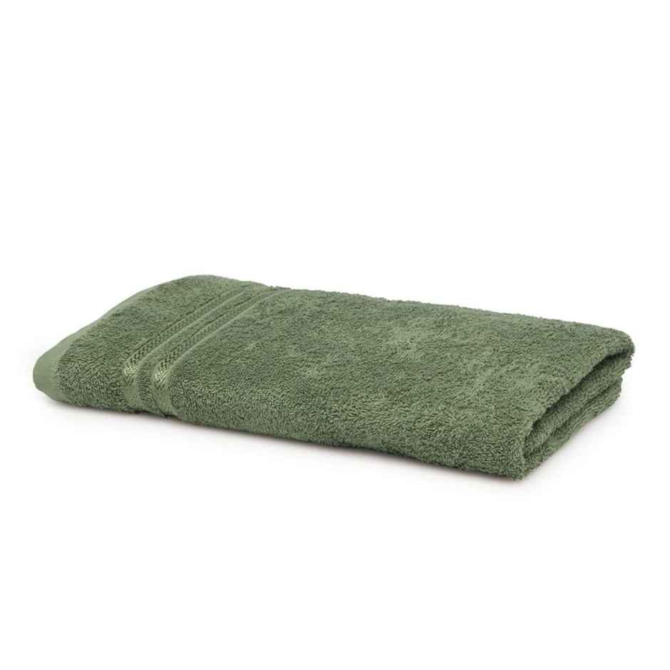 Welspun Solid Green 100% Cotton Quik Absorbent Bath Towel For Men And Women