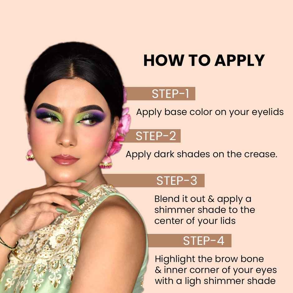 Mattlook Catch the Eyes Eyeshadow Palette | Highly Pigmented | Shimmer & Matte | Waterproof | Shade 01