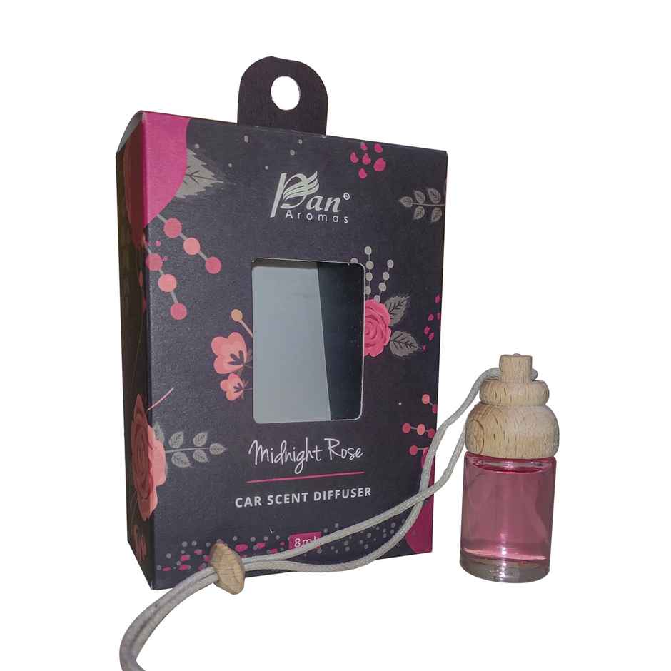 Pan Aromas Car Scent Reed Diffuser - Midnight Rose