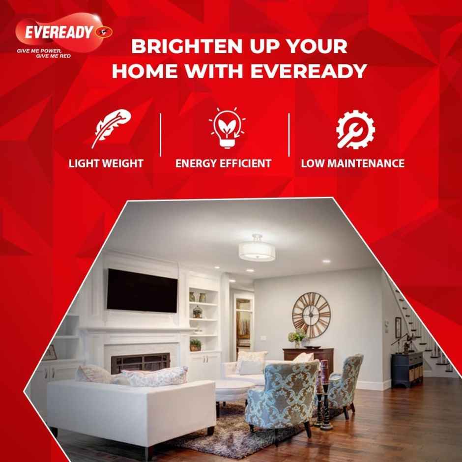 Eveready 18 W LED Bulb Cool Day Light | 6500K | Energy Efficient | B22 Base Holder