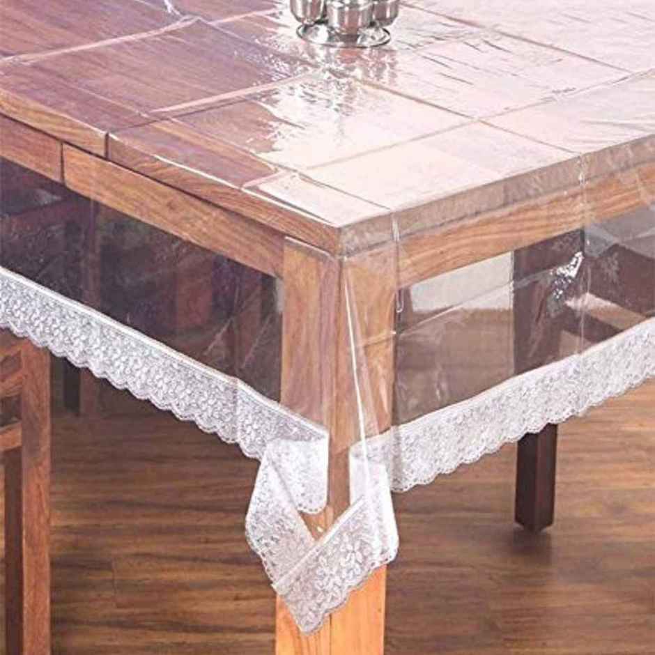 Kuber Industries Dining Table Cover 6 Seater|Table Cloth|Table Cover for Home | Restaurant|Silver