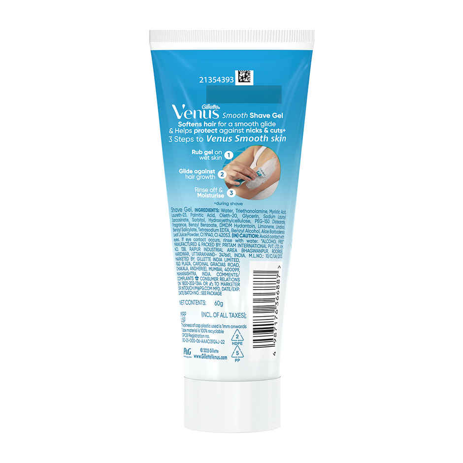 Gillette Venus Smooth Shave Gel for Women with Aloe Vera