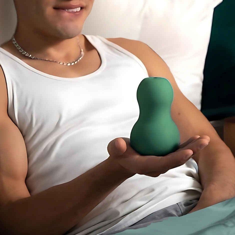 BoldEdge Double Barrel Men Stroker Personal Massager and Water-based Strawberry Lubricant Combo