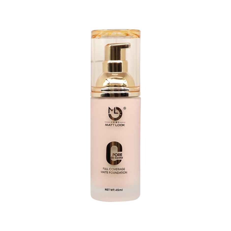 Mattlook Zero Pore Oil Control Full Coverage Makeup Face Foundation LongLasting | MatteFinish | Fair1