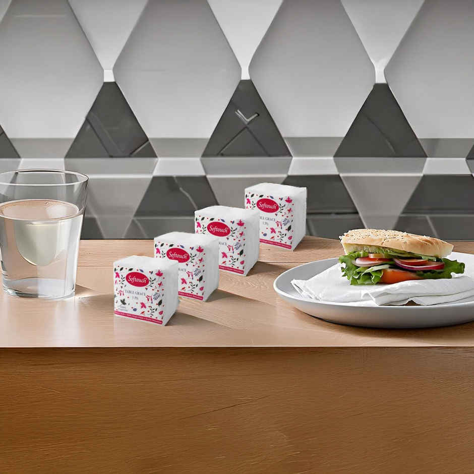 Softouch Tissue Paper Napkins | 100 Pcs | 22X22