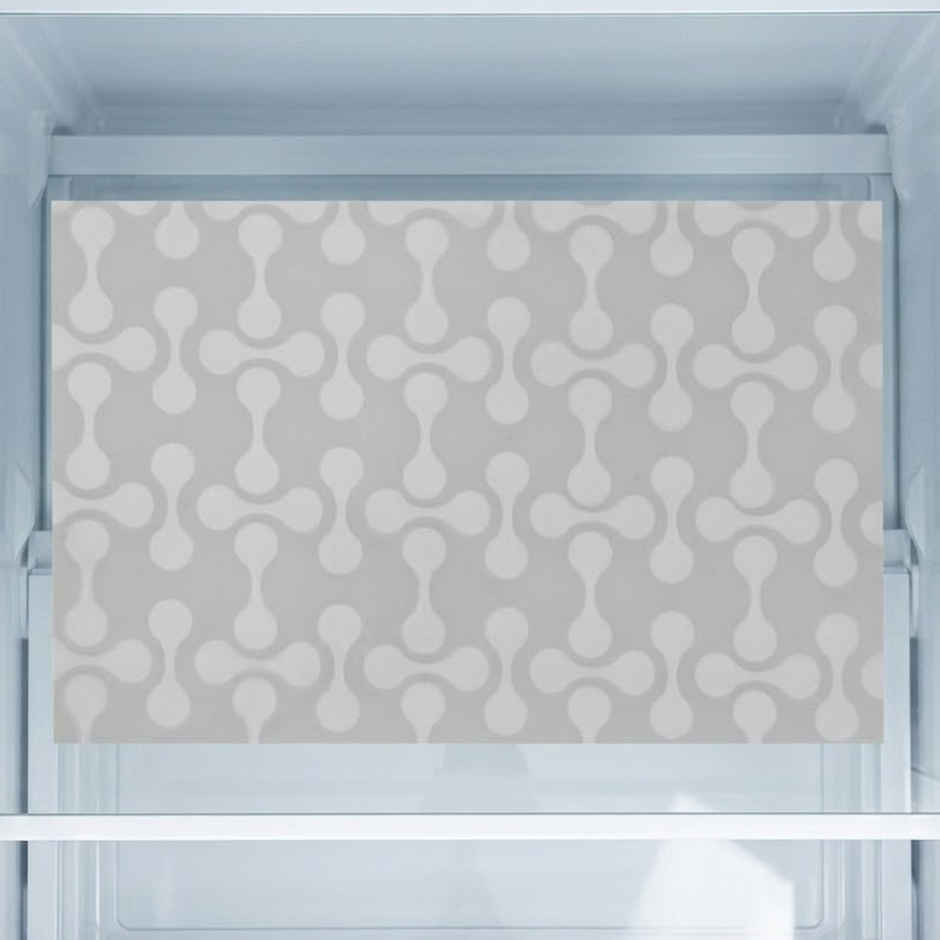 Bathla Fridge Mat | 45cm x 30 cm | Reusable, Washable, Temperature Resistant | Grey Abstract