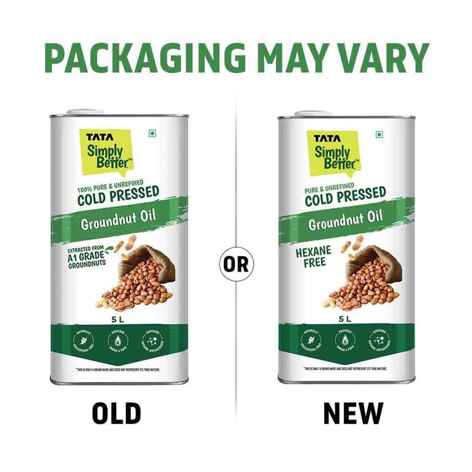 Tata Simply Better Groundnut (Peanut) Cold Pressed Oil | Pure & Unrefined Healthy Cooking Oil