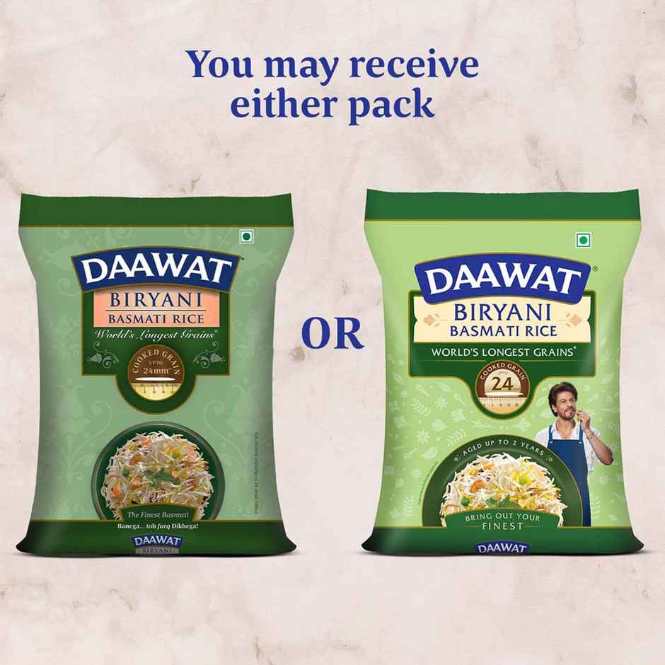 Daawat Biryani Pure Basmati Rice | Extra Long Grain