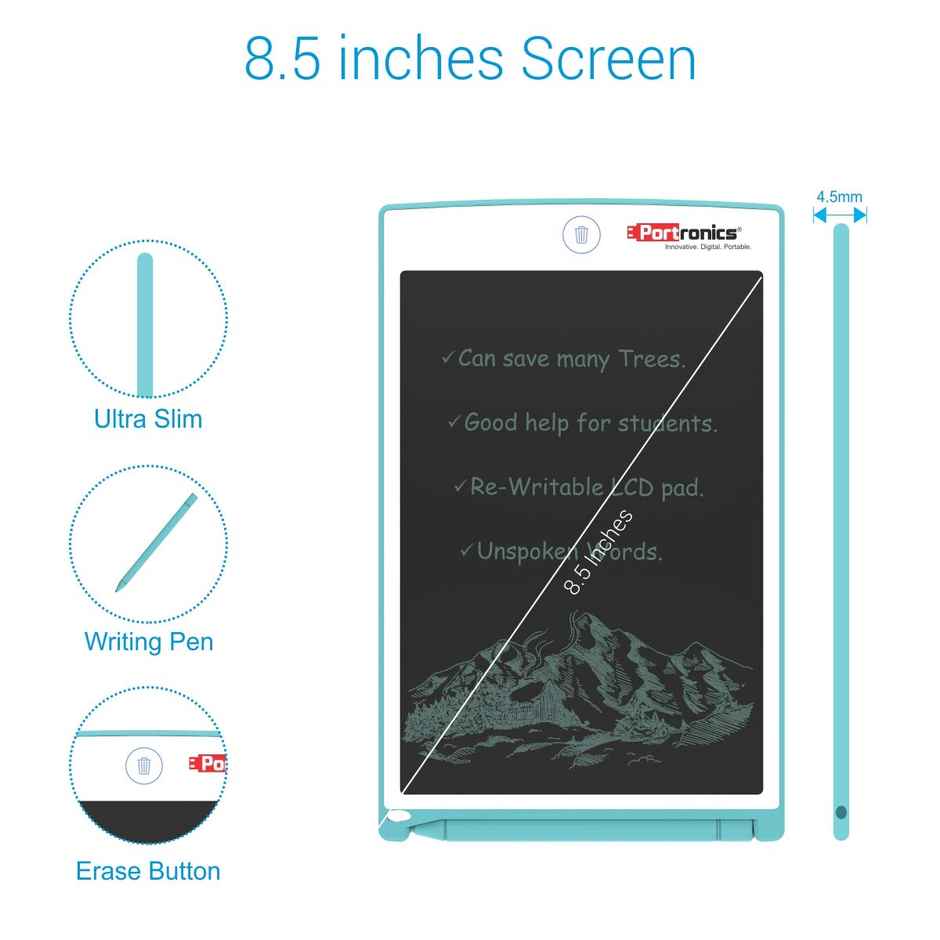 Portronics Ruffpad 8.5 Inch Re-Writable Lcd Pad