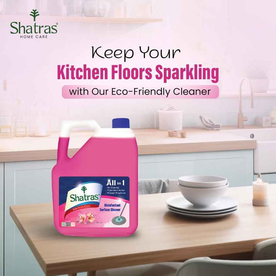 Shatras Pink Lily Disinfectant Surface & Floor Cleaner Liquid