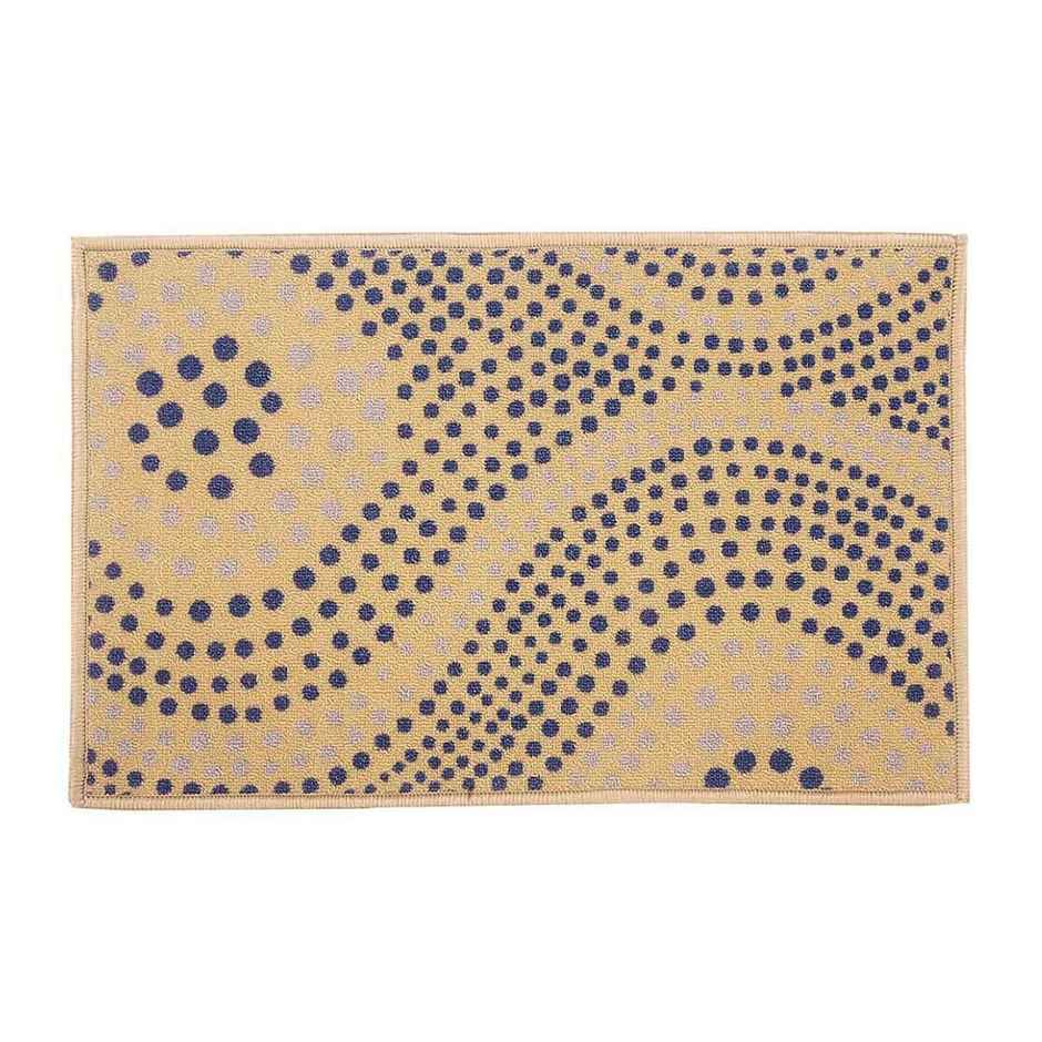 Bianca Highly Durable Anti Slip Door Mat | Large Size | Splender Dots | Dk.beige, Navy