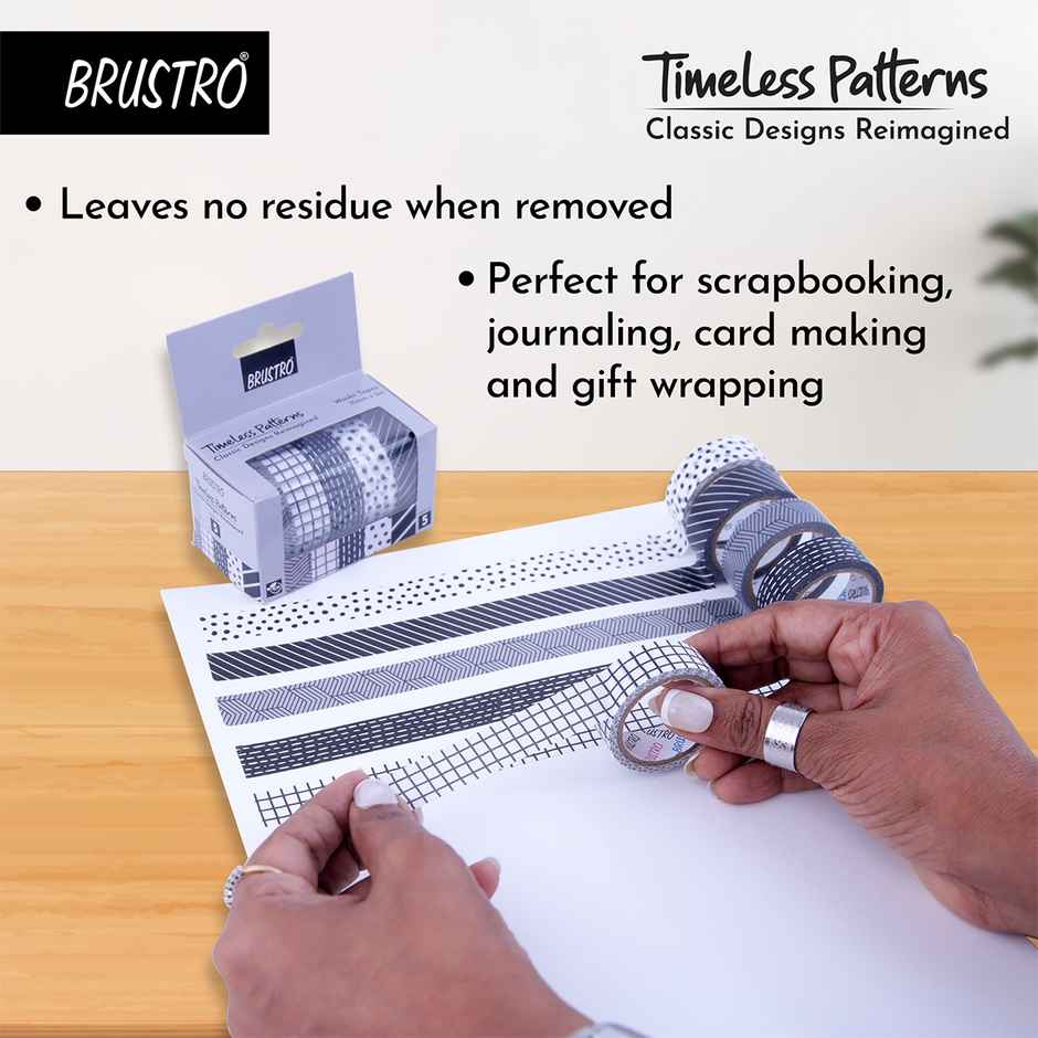 Brustro Timeless Pattern Set Of 5 - 15Mmx5M