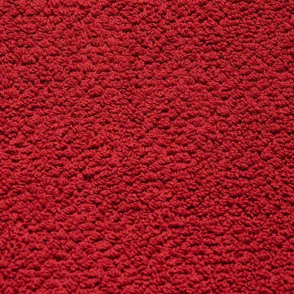 Fabindia Red Cotton Pile Hand Towel