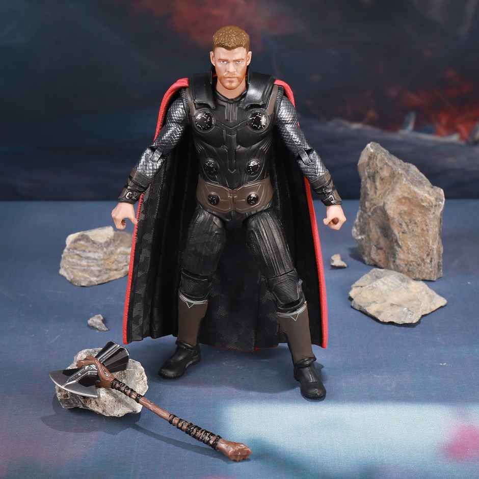 Striders Licensed Thor Action Figure with Plastic Holder | 7 inch