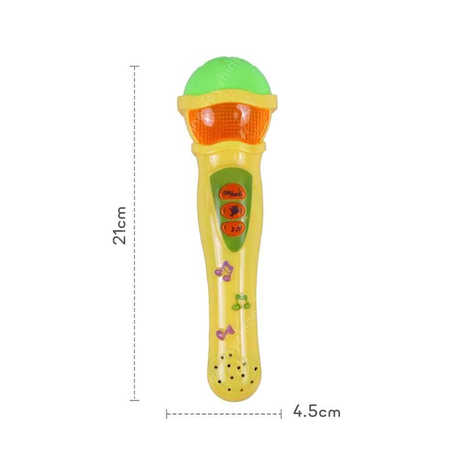 Toyshine Musical Microphone Singing Mic Toy With Lights and Clear Sound | Yellow