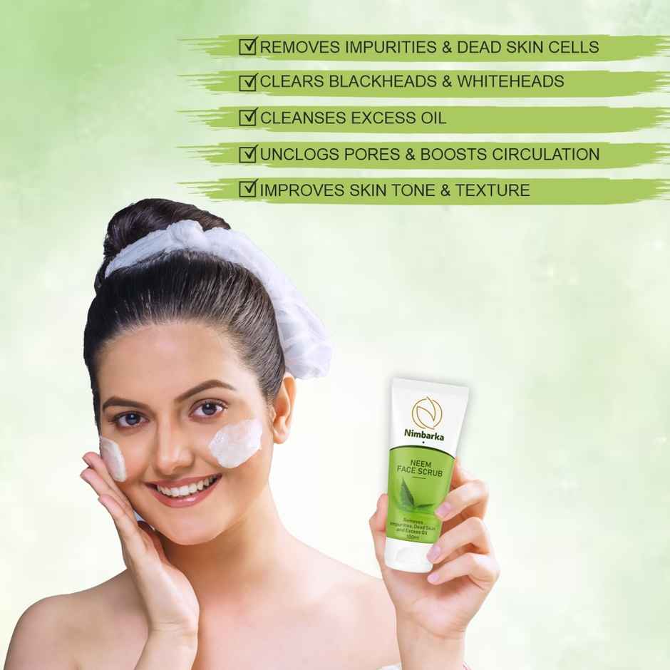 Nimbarka Neem Face Scrub Natural Exfoliating Scrub For Clear Radiant Skin