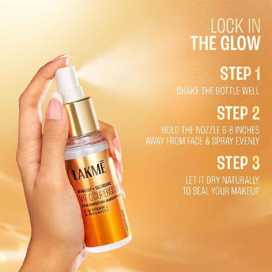 Lakme Makeup+Skincare Vitc Superglow Skin Perfecting Makeup Fixer
