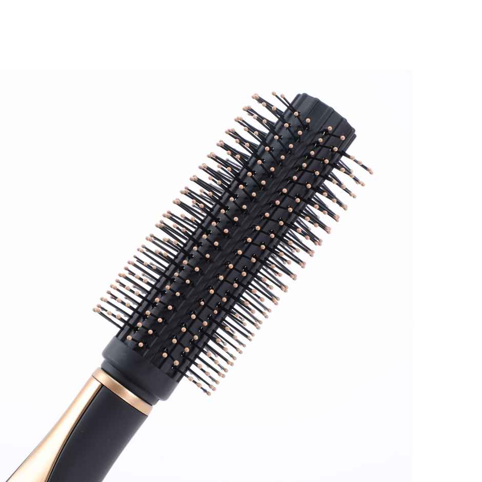 Midazzle Premium Round Black And Gold Hair Brush |MIHB0008