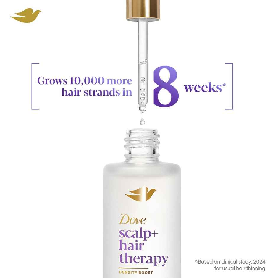 Dove Scalp+Hair Therapy Density Boost Revitalizing Scalp Serum- 2.5% Niacinamide &1.5% Zinc-Peptides
