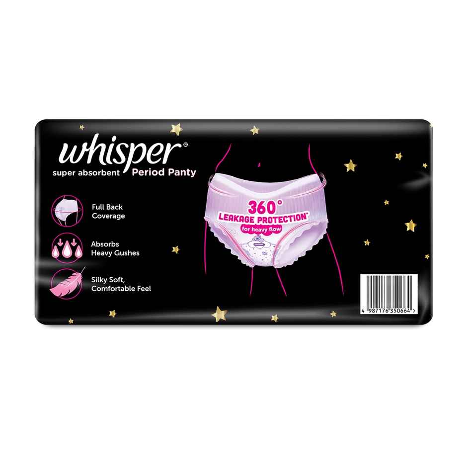 Whisper Super Absorbent Period Panty, 12 M-L Pants