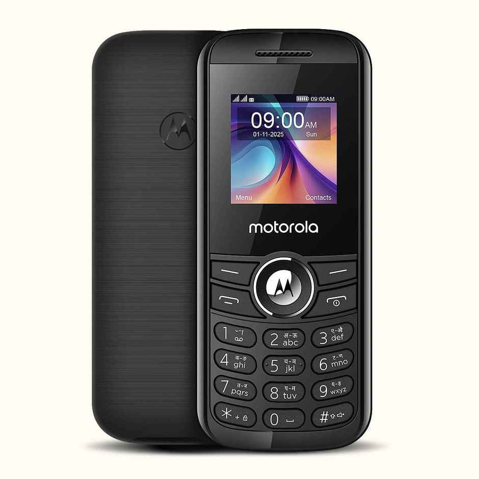 Motorola A100 Single SIM Keypad Phone | Long Lasting Battery | Loud Sound | Wireless FM | Black