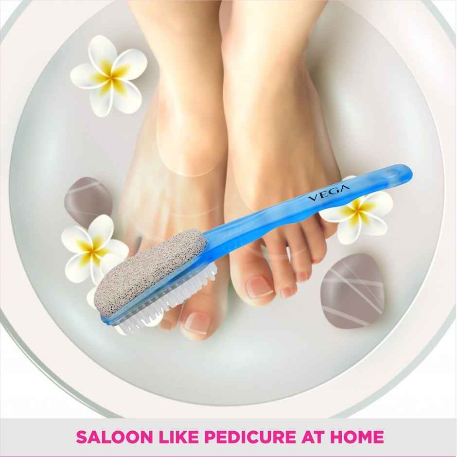 VEGA Foot Paddle With Pumic Stone & Brush For Women (Pd-04) - Assorted