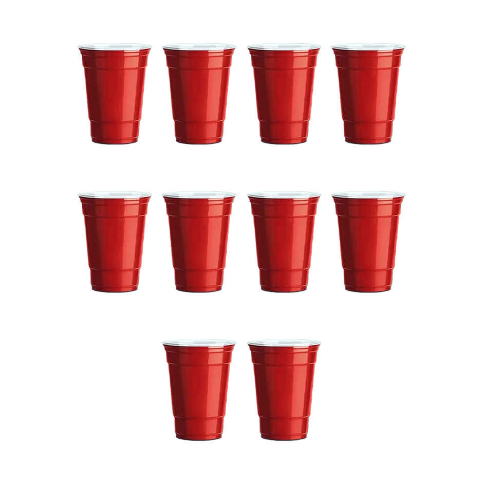 Beer Pong Party Drinking Glasses | Durable Glassware | 500 ml | Ezee