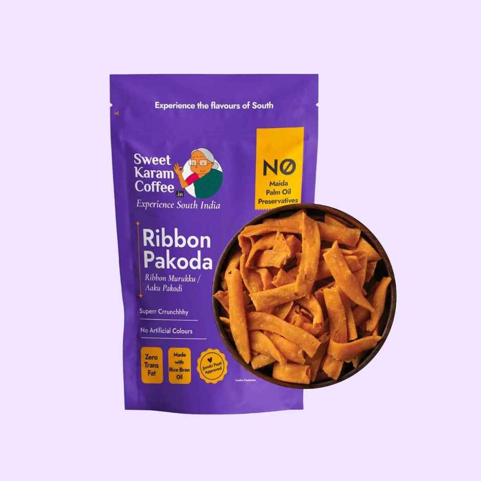 Sweet Karam Coffee Ribbon Pakoda (Murukku /Chakli) - Namkeen Snacks