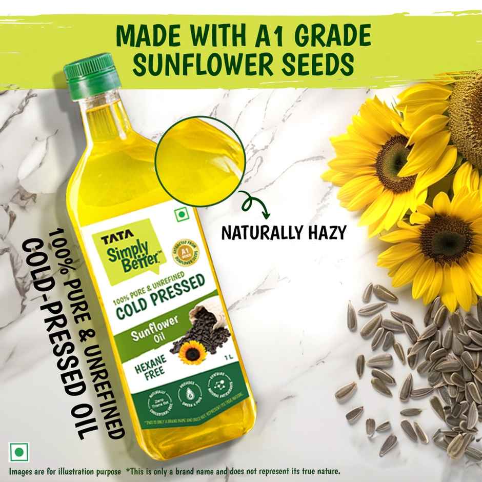 Tata Simply Better Sunflower Cold Pressed Oil | Healthy Cooking Oil
