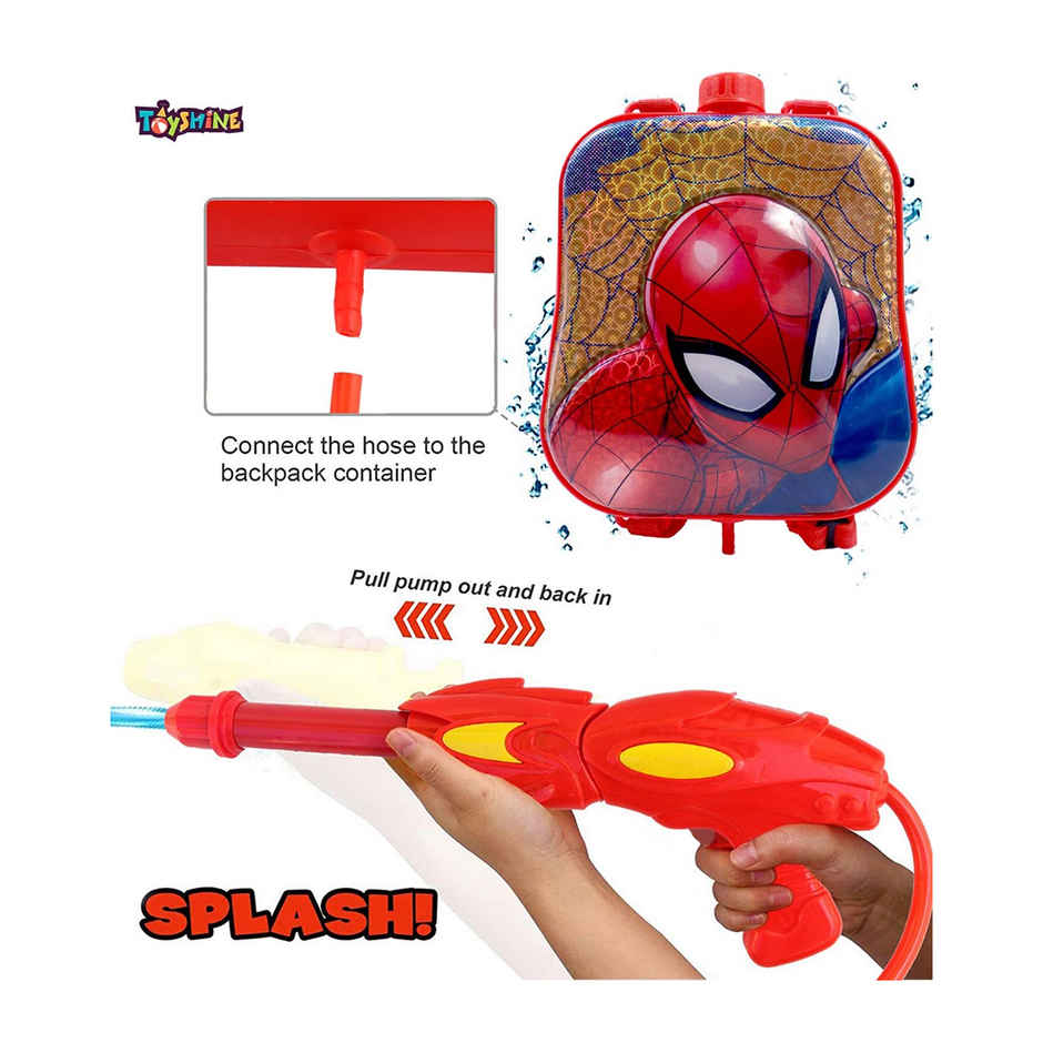 Toyshine Holi Water Tank Pichkari - Red | Spidy | 3.0 L