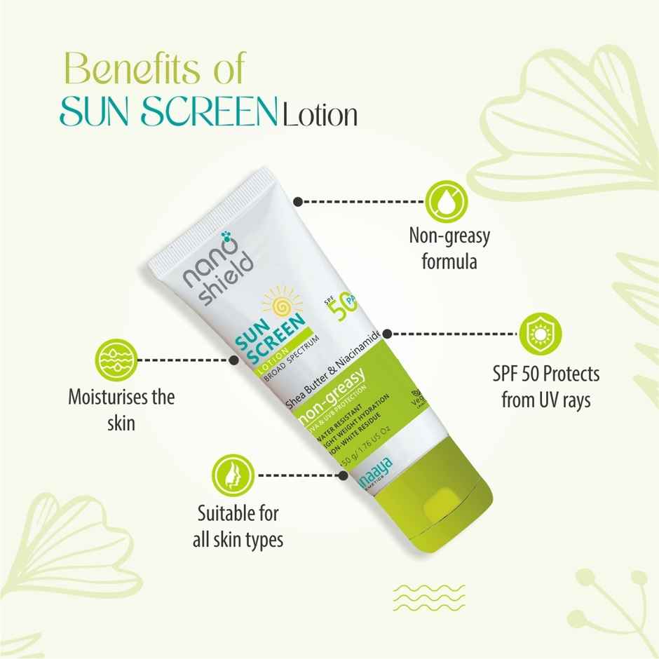 Nano Shield Sunscreen Lotion SPF 50 +++ | Shea Butter & Niacinamide